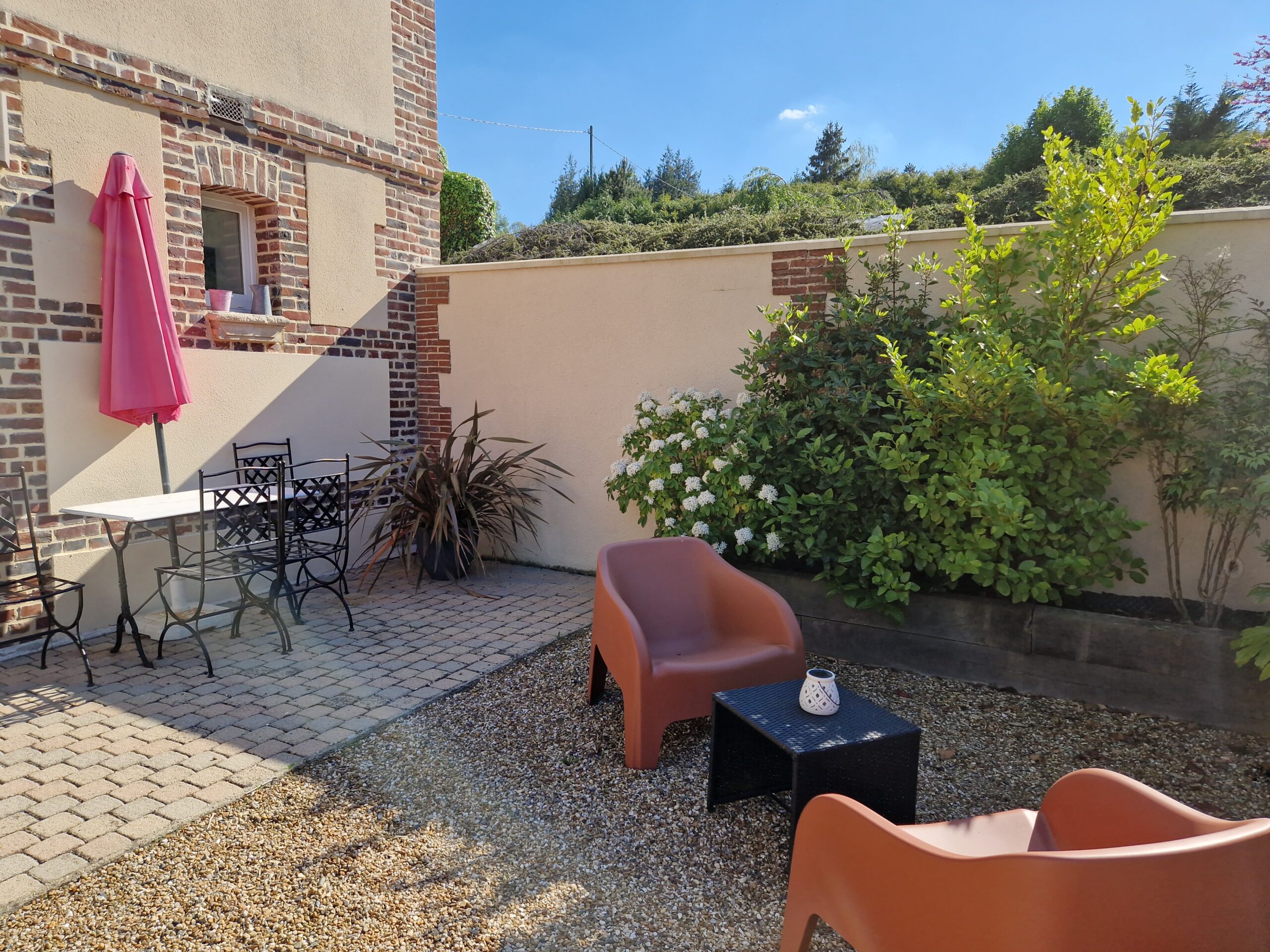 Terrase privative - Gite à Honfleur "La cour"
