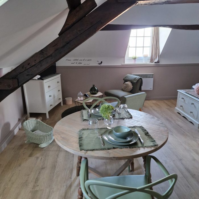 Coin repas chambre 1 - Chambres d'hôtes à Honfleur