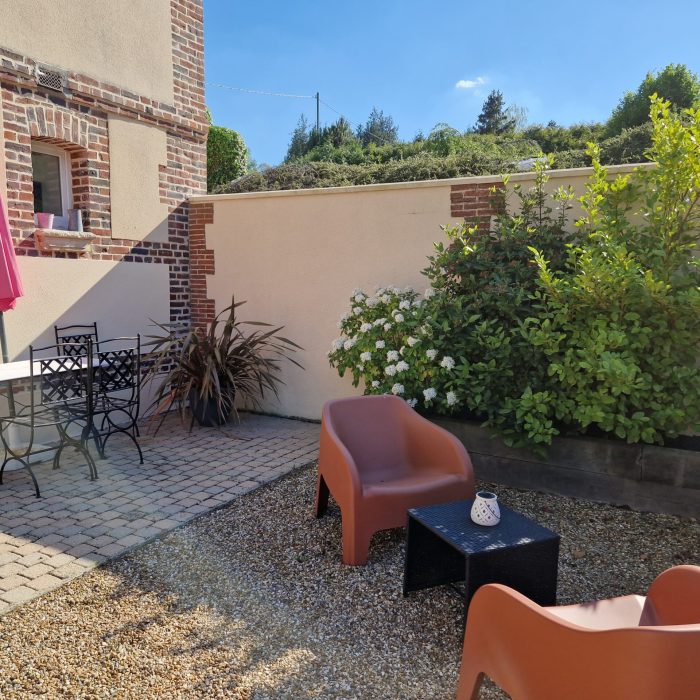 Terrase privative - Gite à Honfleur "La cour"